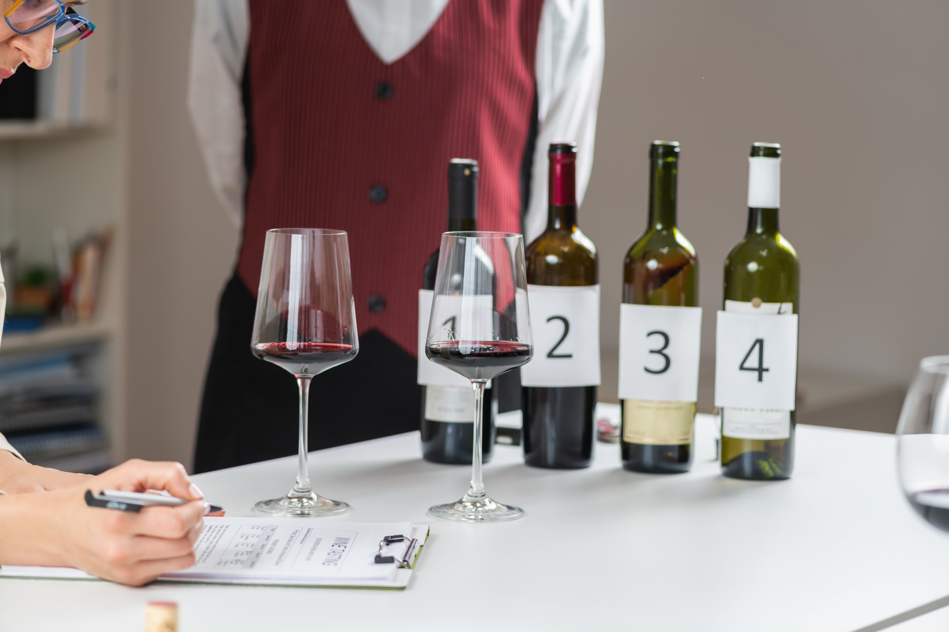 Blind wine tasting.